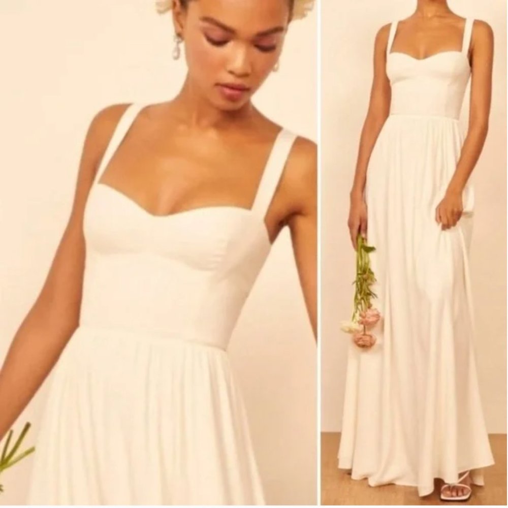 NWT Reformation Hollyhock Wedding Dress • Ivory • Size 10